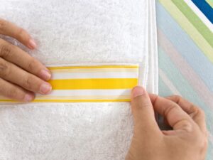 How To Decorate Bath Towels With Fabric