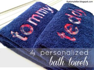 Bath Towels Personalized Name