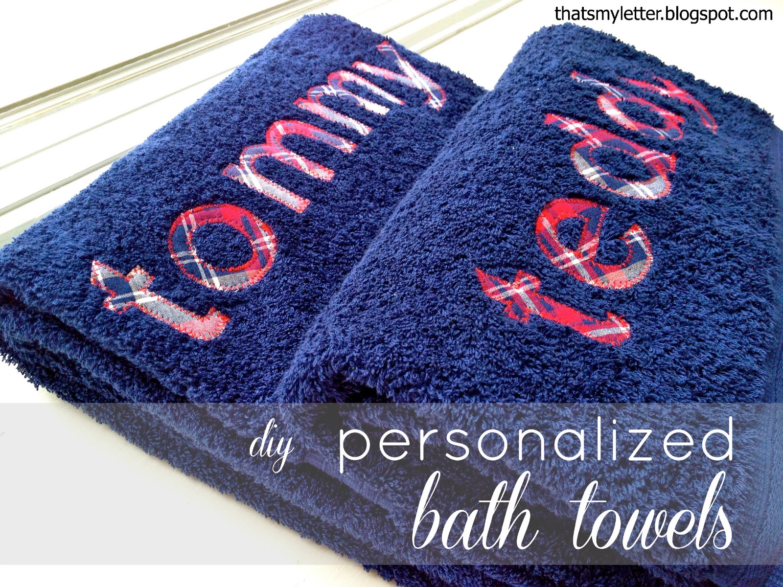 Bath Towels Personalized Name 1108