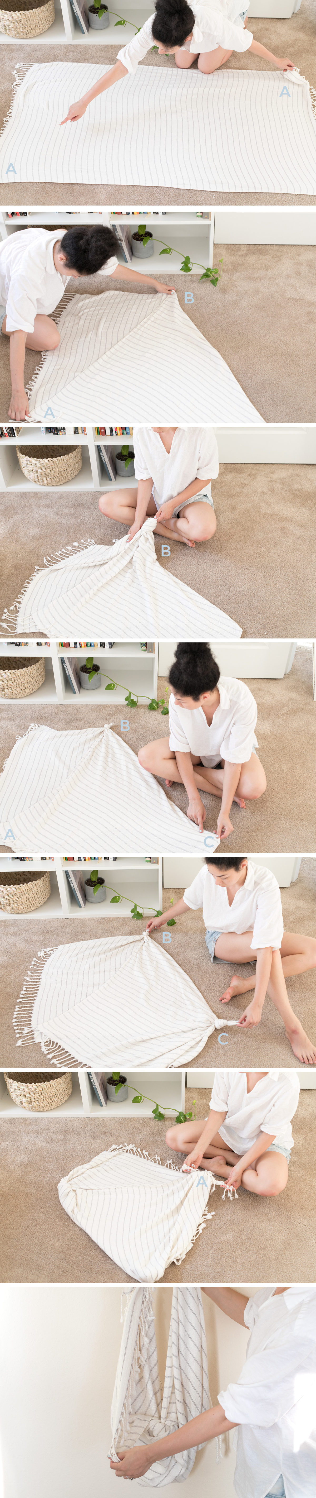 How to Fold a Beach Towel into a Bag 1980