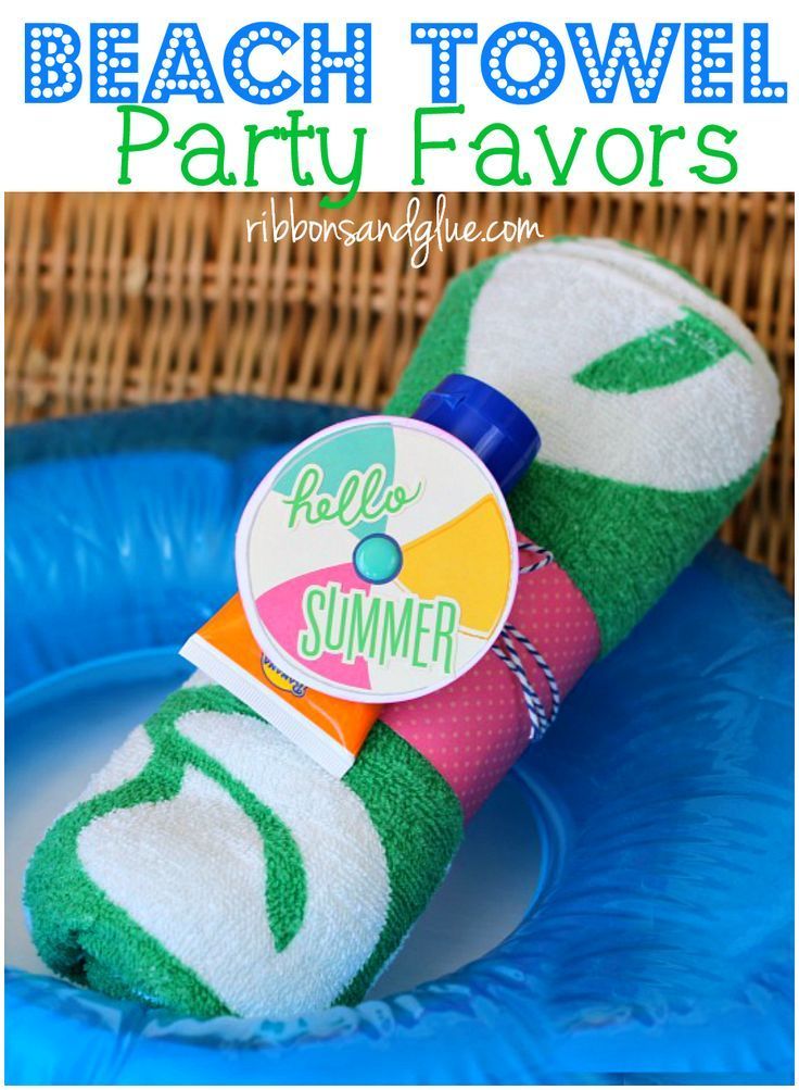 Beach Towel Party Favor Ideas 1608