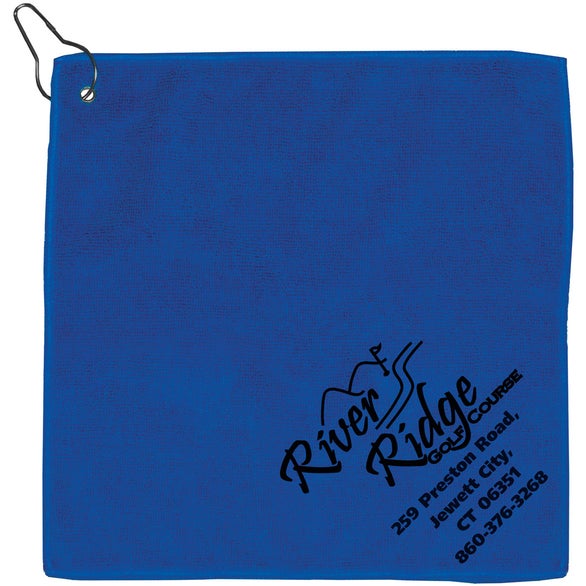 Giveaway Microfiber Golf Towel With Metal Grommet And Clip 4956