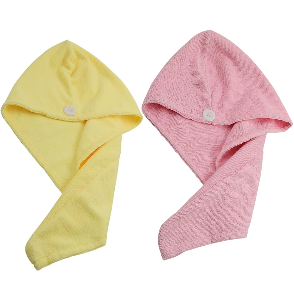 Microfiber Hair Towel With Button 4933