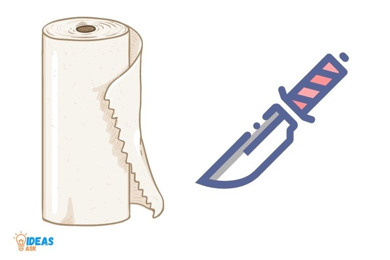 how to cut a paper towel roll in half