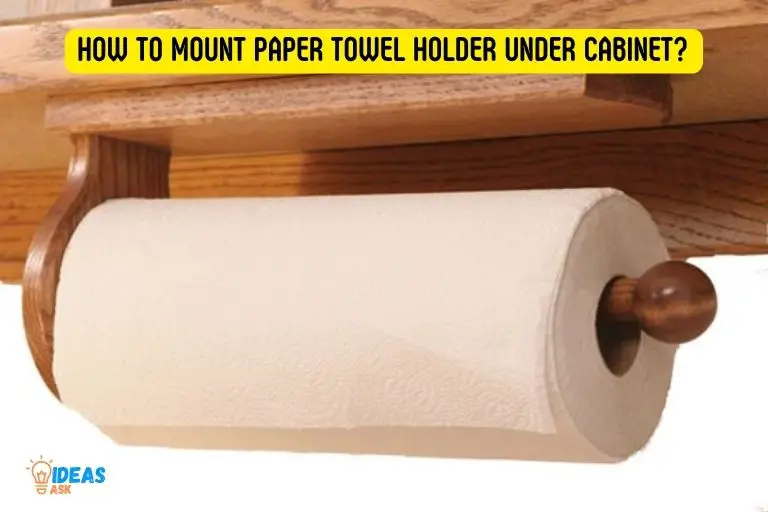 how to mount paper towel holder under cabinet