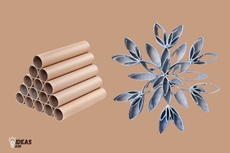 how to make snowflakes out of paper towel rolls