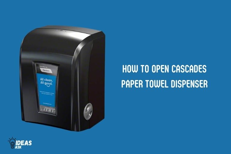 how to open cascades paper towel dispenser