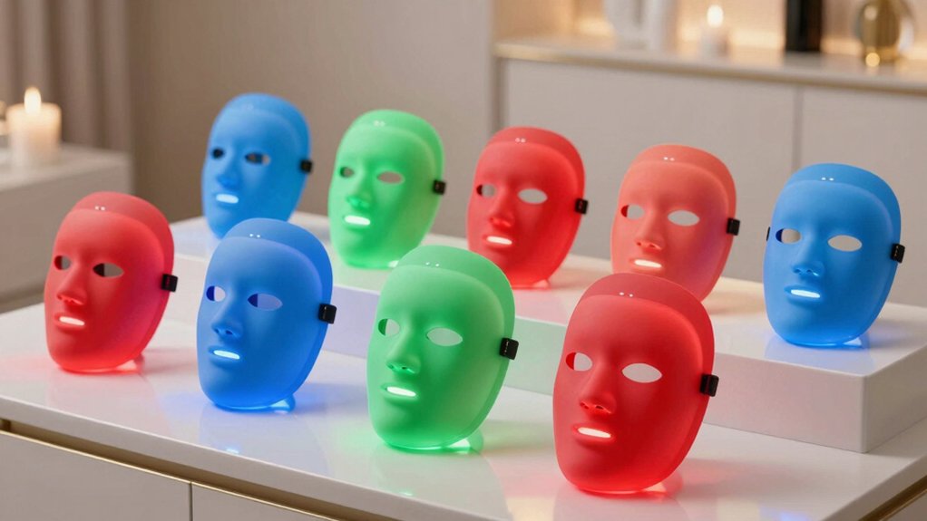 led face masks with timers